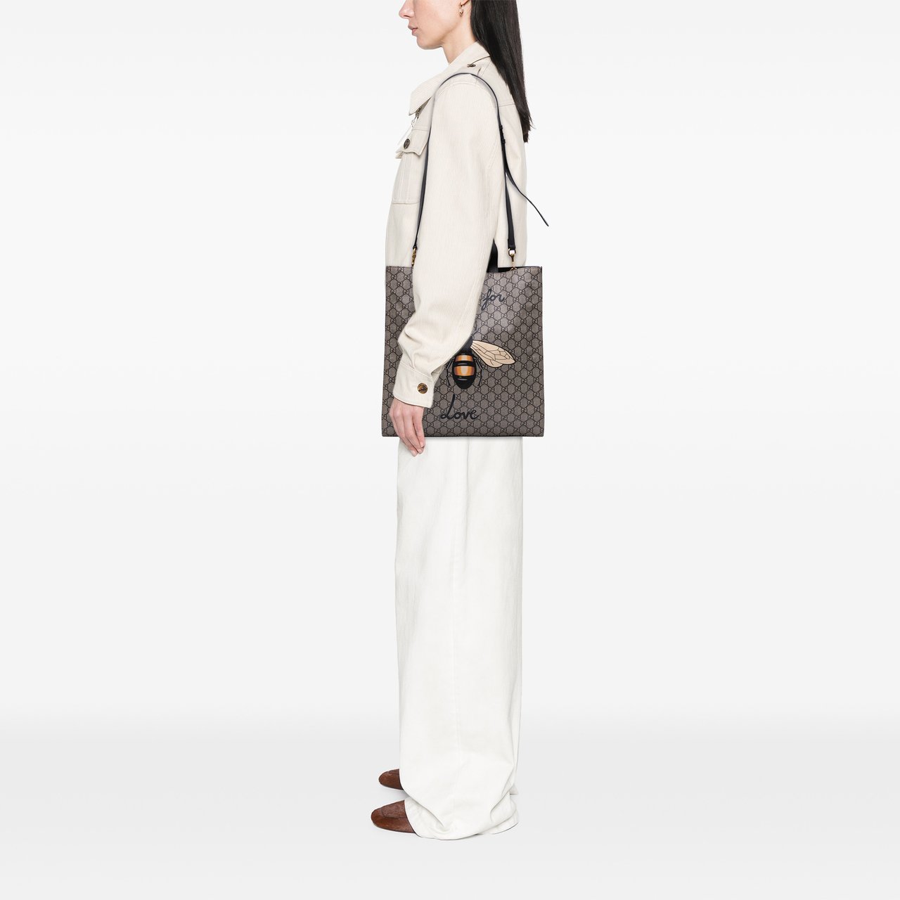 Gucci GG Supreme Blind For Love Satchel Bruin