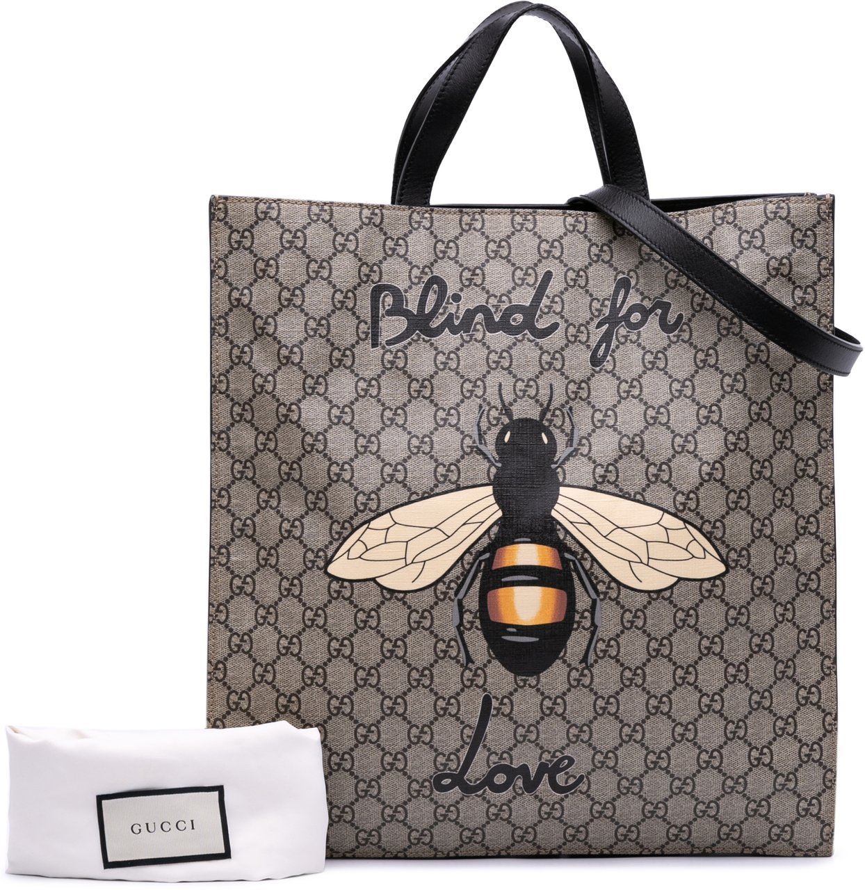 Gucci GG Supreme Blind For Love Satchel Bruin