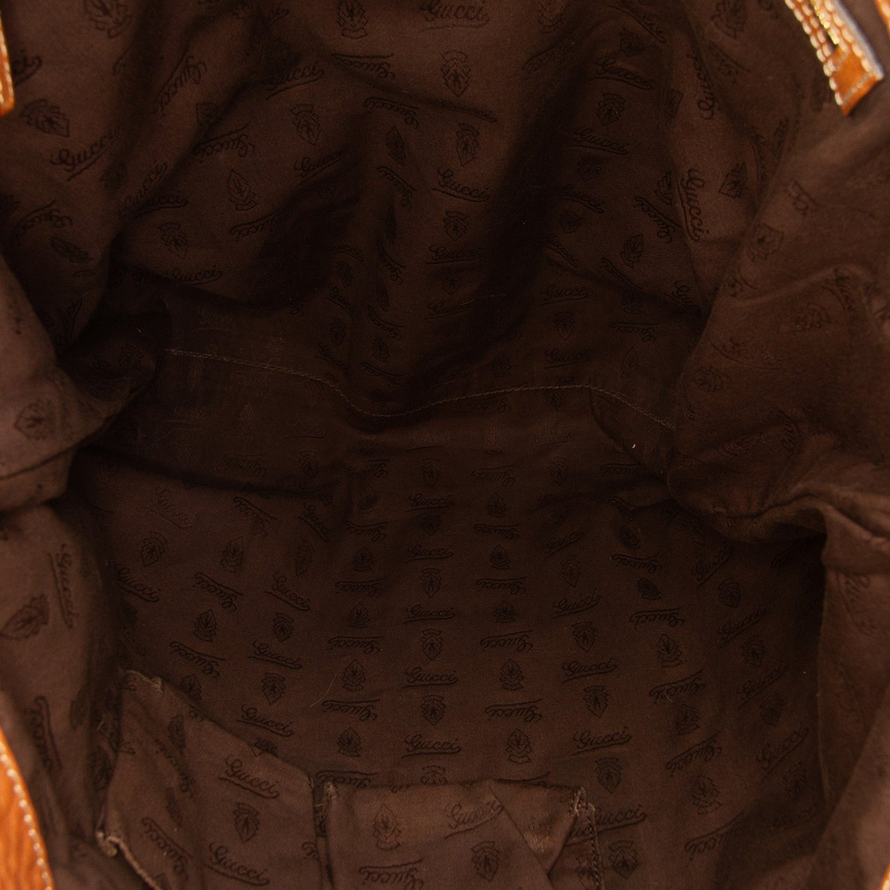 Gucci Large GG Canvas GG Charm Tote Bruin