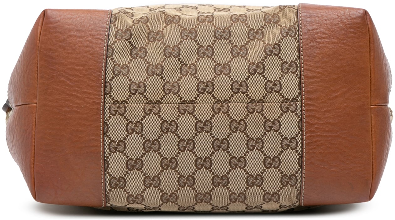 Gucci Large GG Canvas GG Charm Tote Bruin