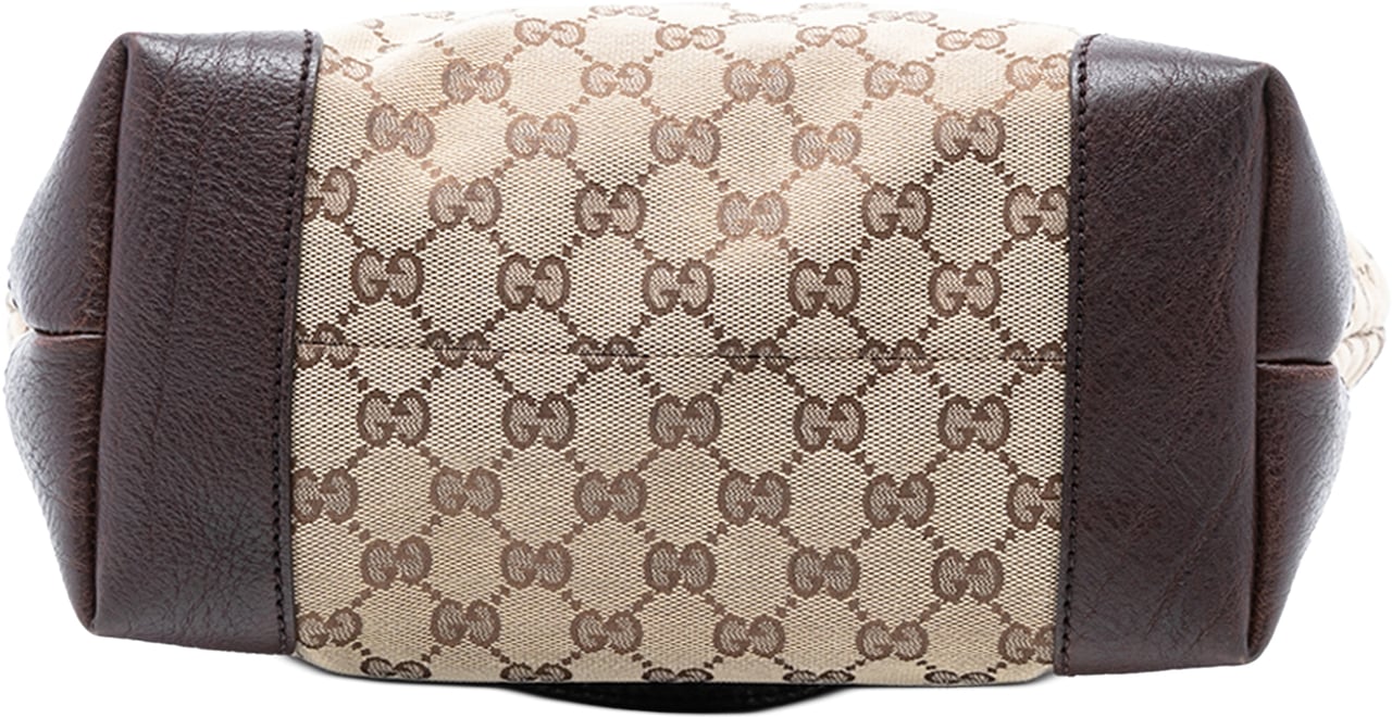Gucci GG Canvas GG Charm Tote Bruin