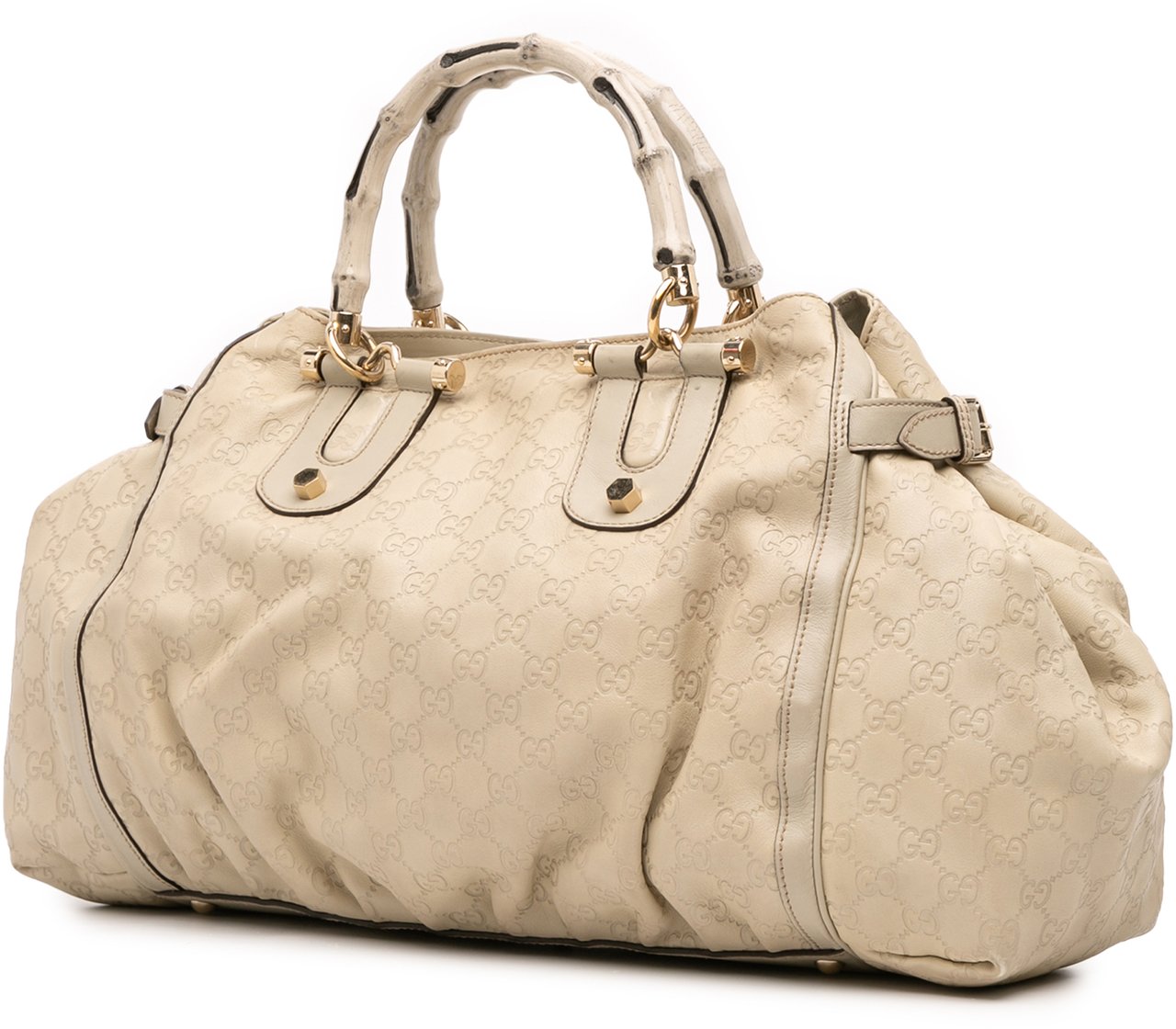 Gucci Guccissima Bamboo Dialux Tote Bruin