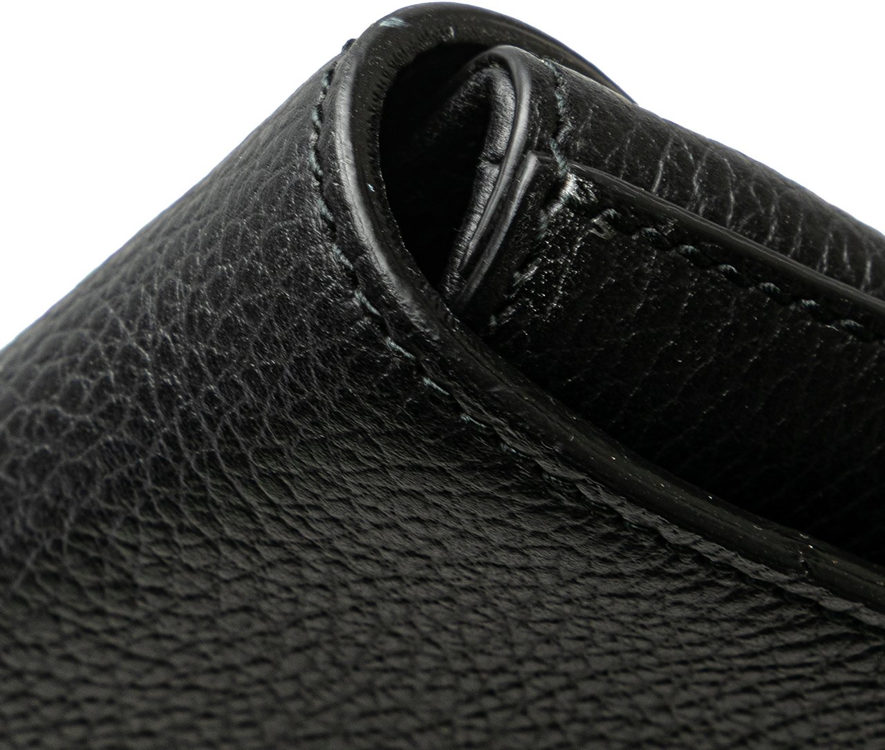 Gucci Pebbled Calfskin Portfolio Clutch Zwart