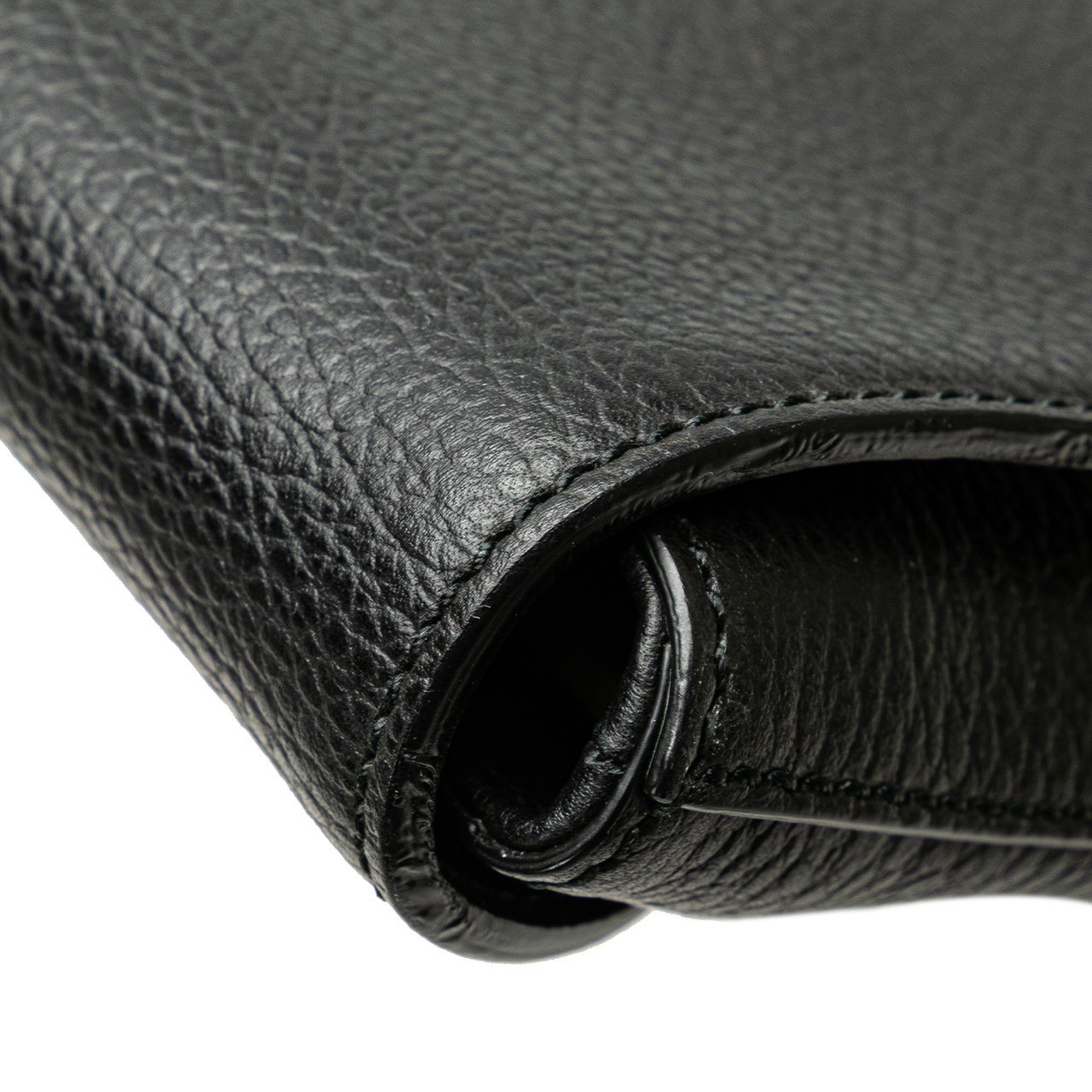 Gucci Pebbled Calfskin Portfolio Clutch Zwart