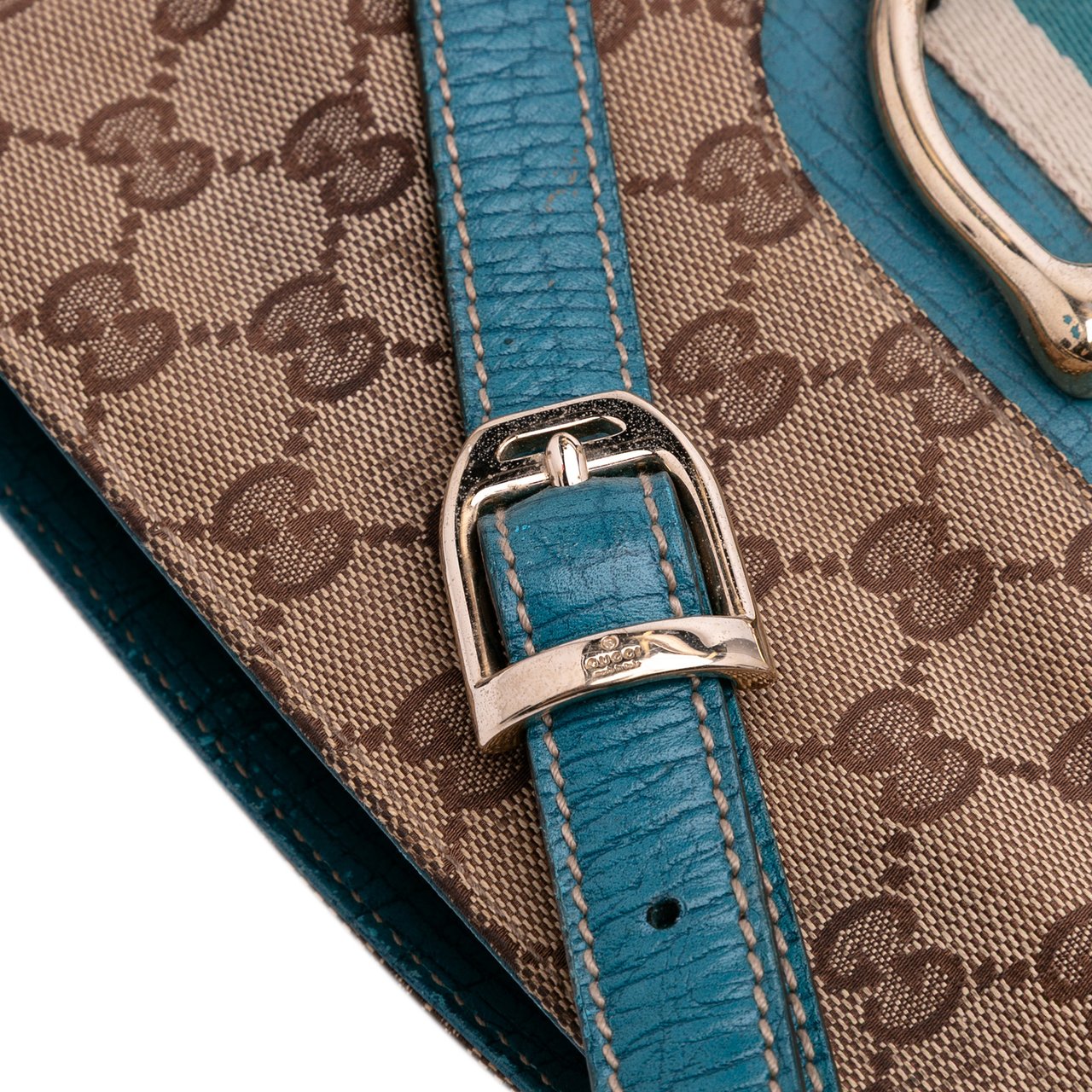 Gucci GG Canvas Hasler Web Crossbody Bruin