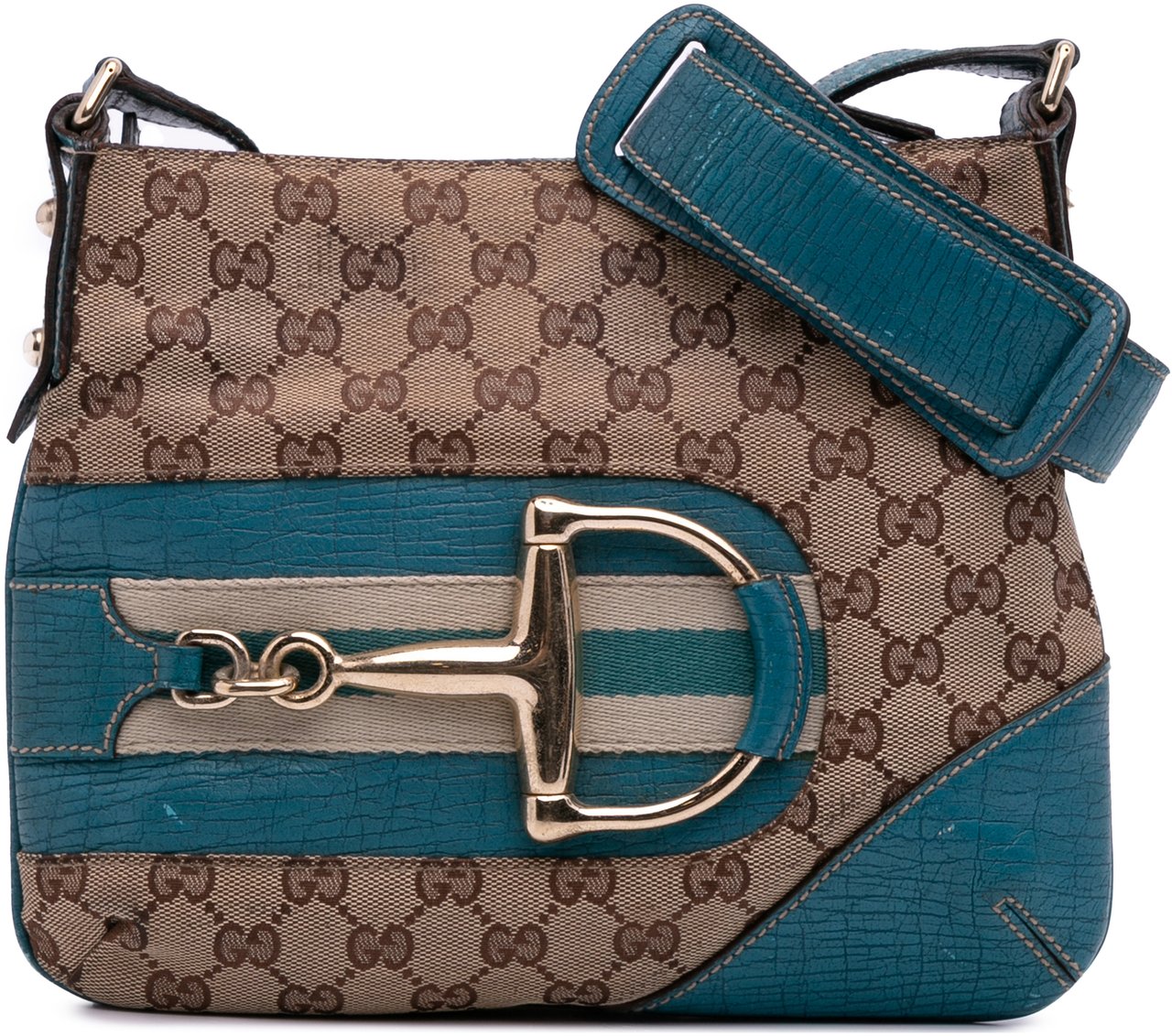 Gucci GG Canvas Hasler Web Crossbody Bruin