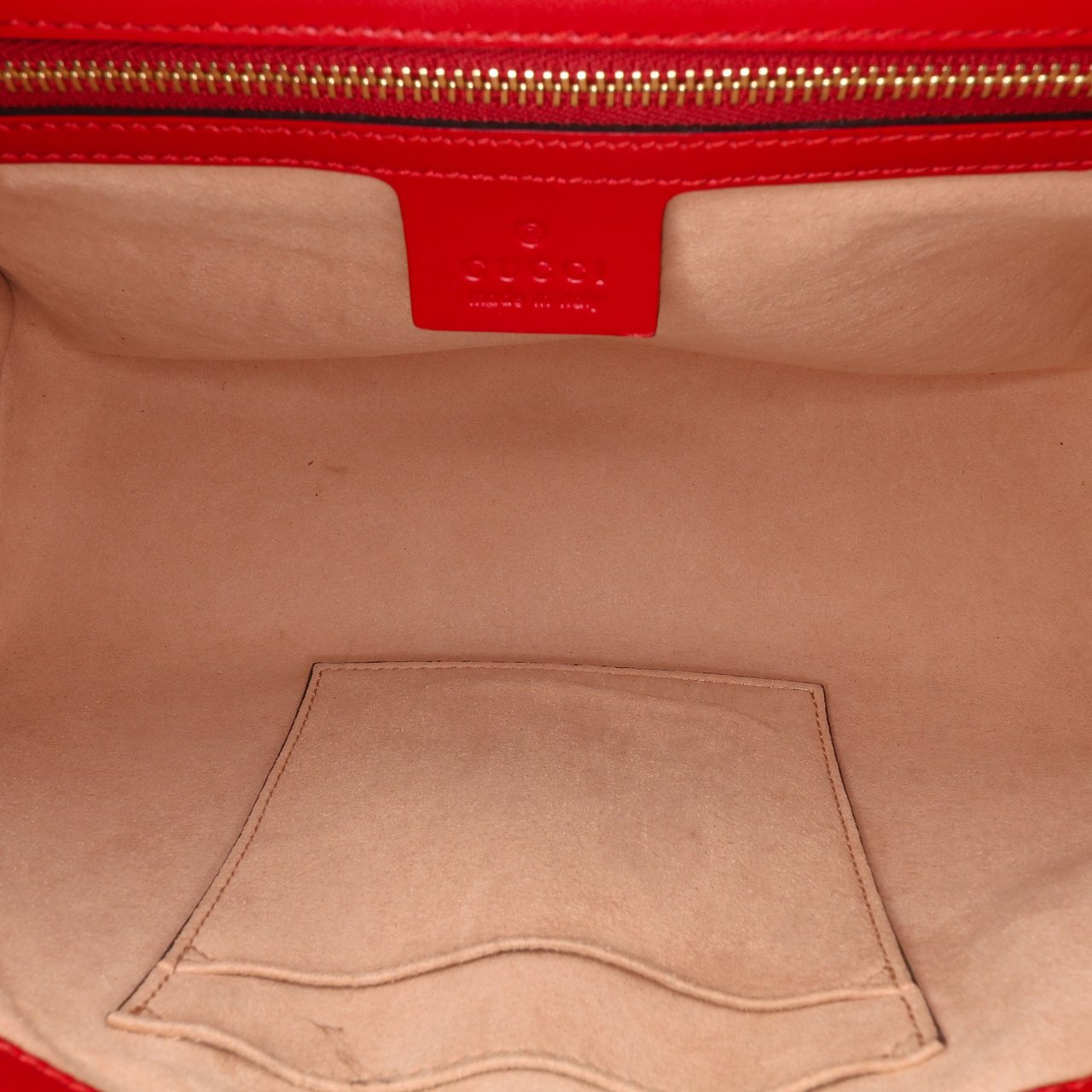 Gucci Medium Guccissima Padlock Shoulder Bag Rood