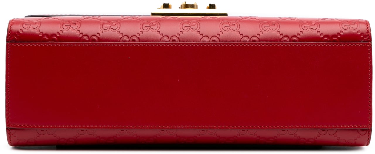 Gucci Medium Guccissima Padlock Shoulder Bag Rood