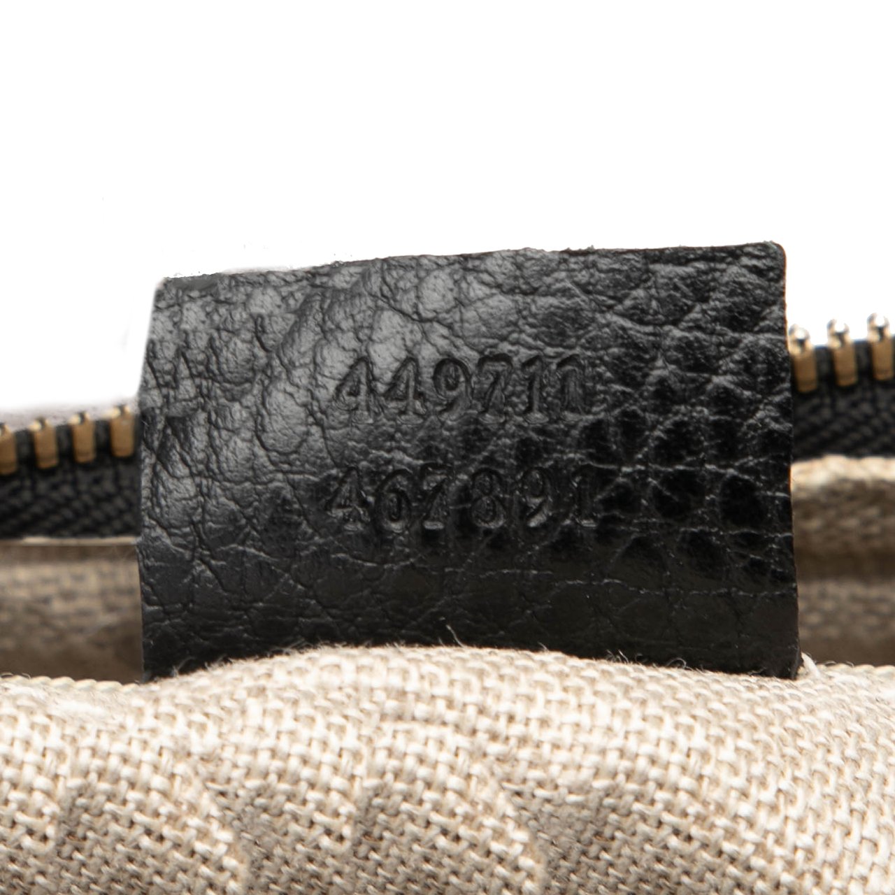 Gucci Leather GG Charm Tote Zwart