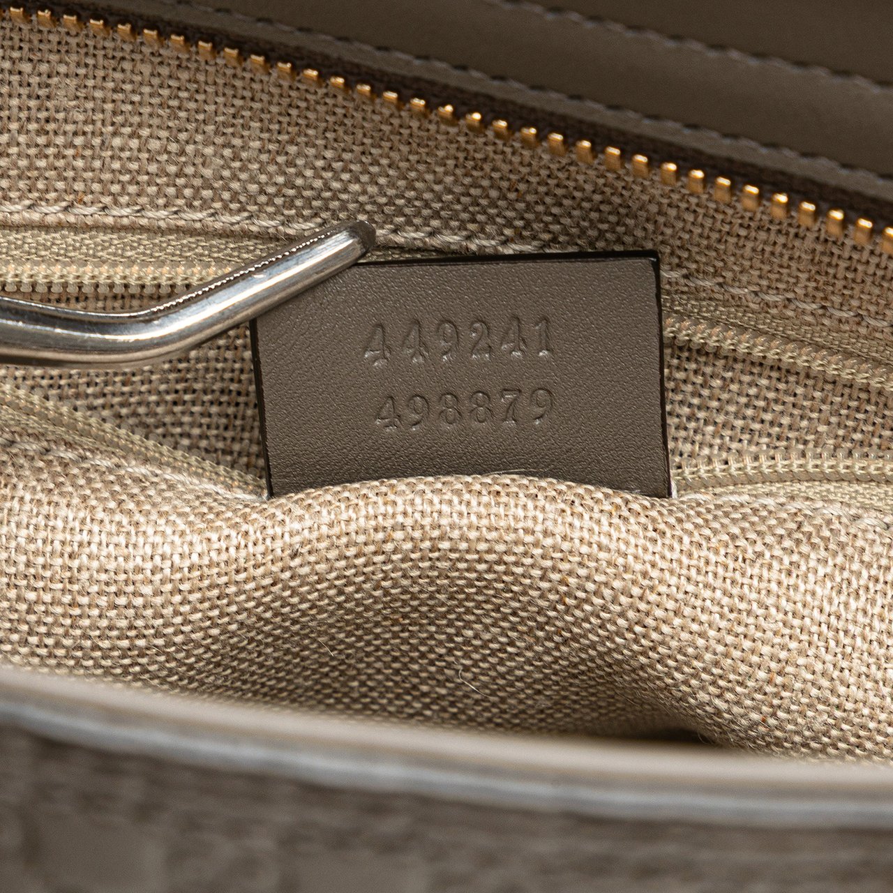 Gucci Small Microguccissima Bree Satchel Grijs