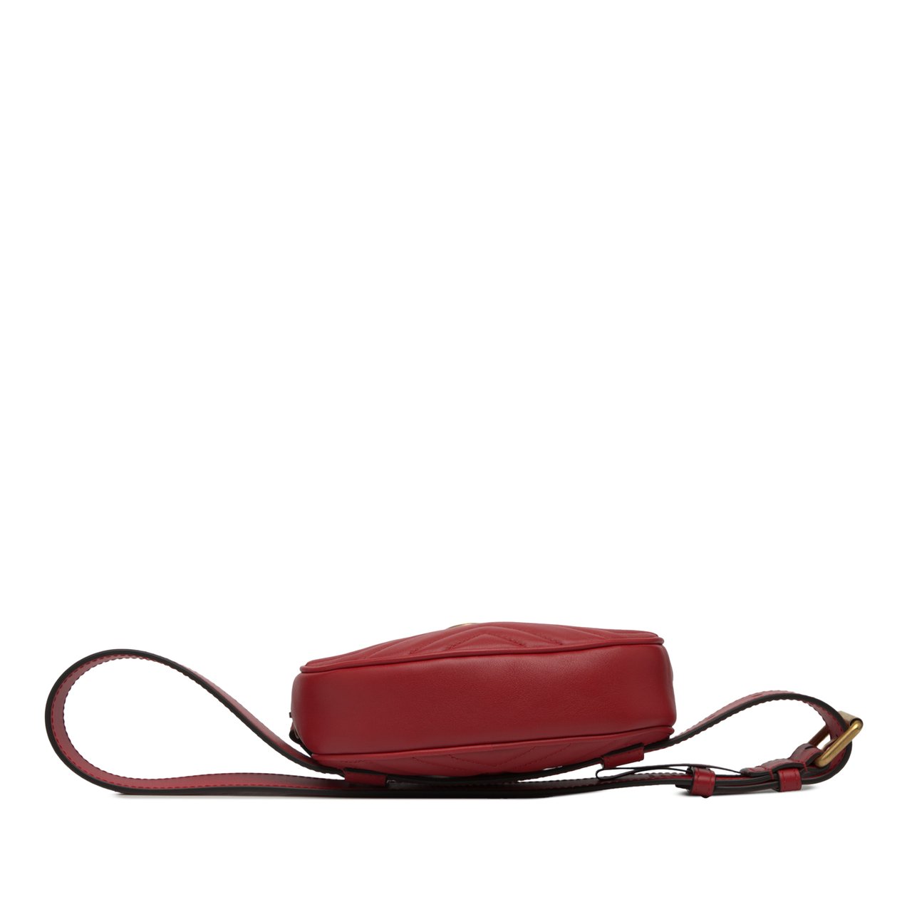 Gucci GG Marmont Matelasse Leather Belt Bag Rood