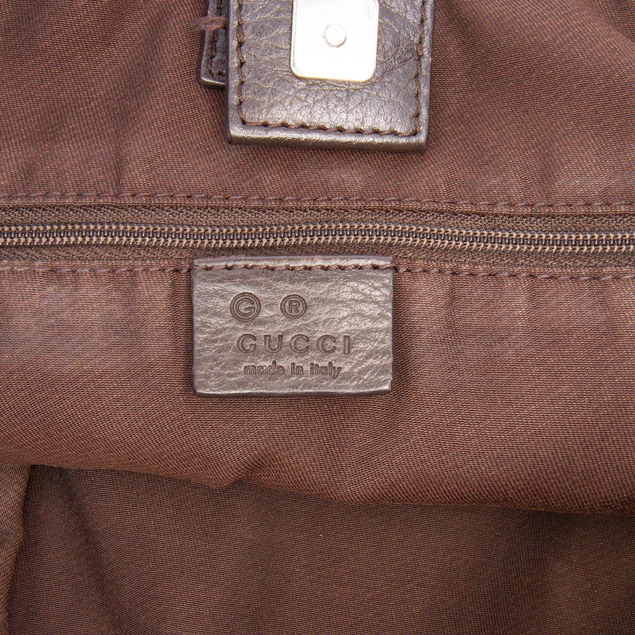 Gucci GG Canvas Abbey D Ring Convertible Satchel Bruin