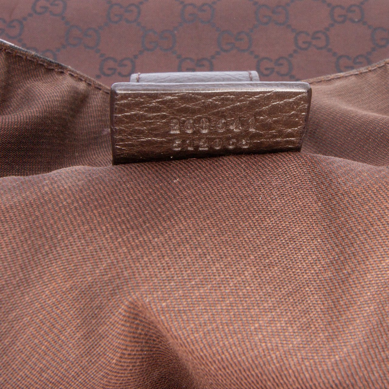 Gucci GG Canvas Abbey D Ring Convertible Satchel Bruin