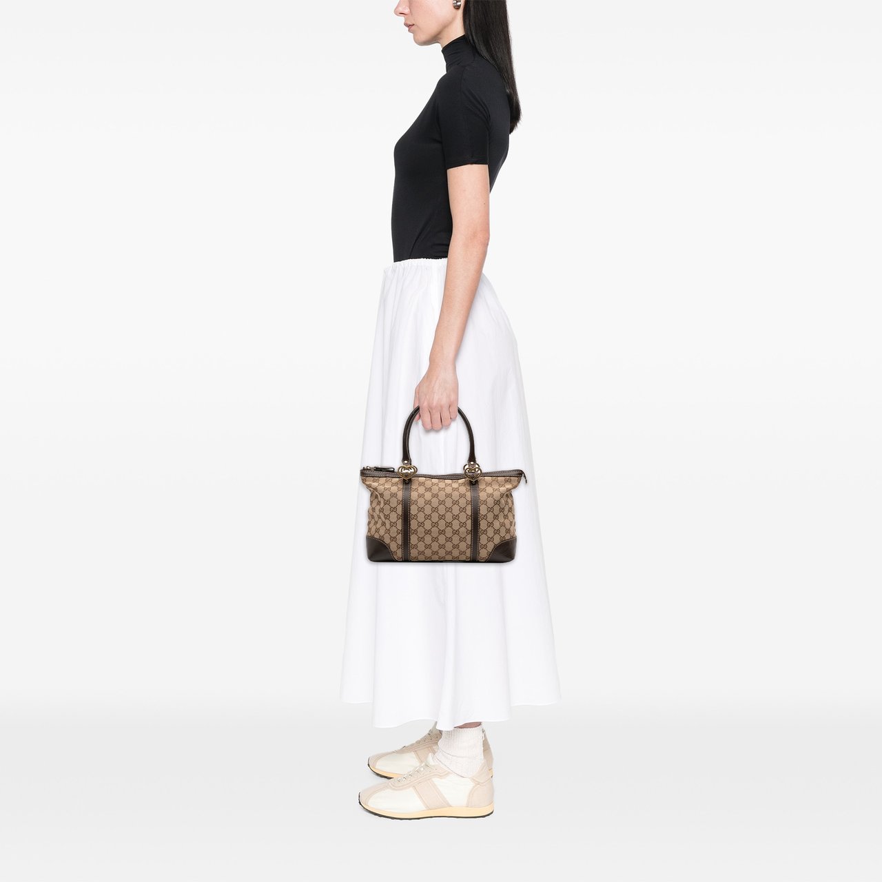 Gucci GG Canvas Lovely Tote Bruin