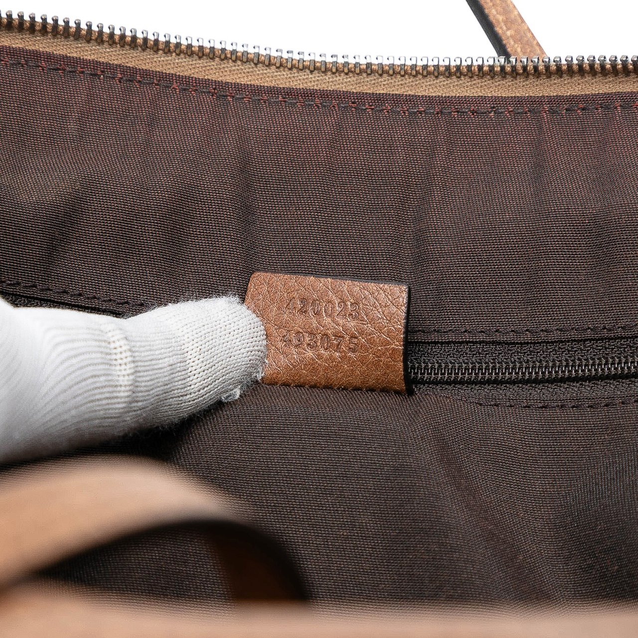 Gucci Medium Leather Web Dome Satchel Bruin