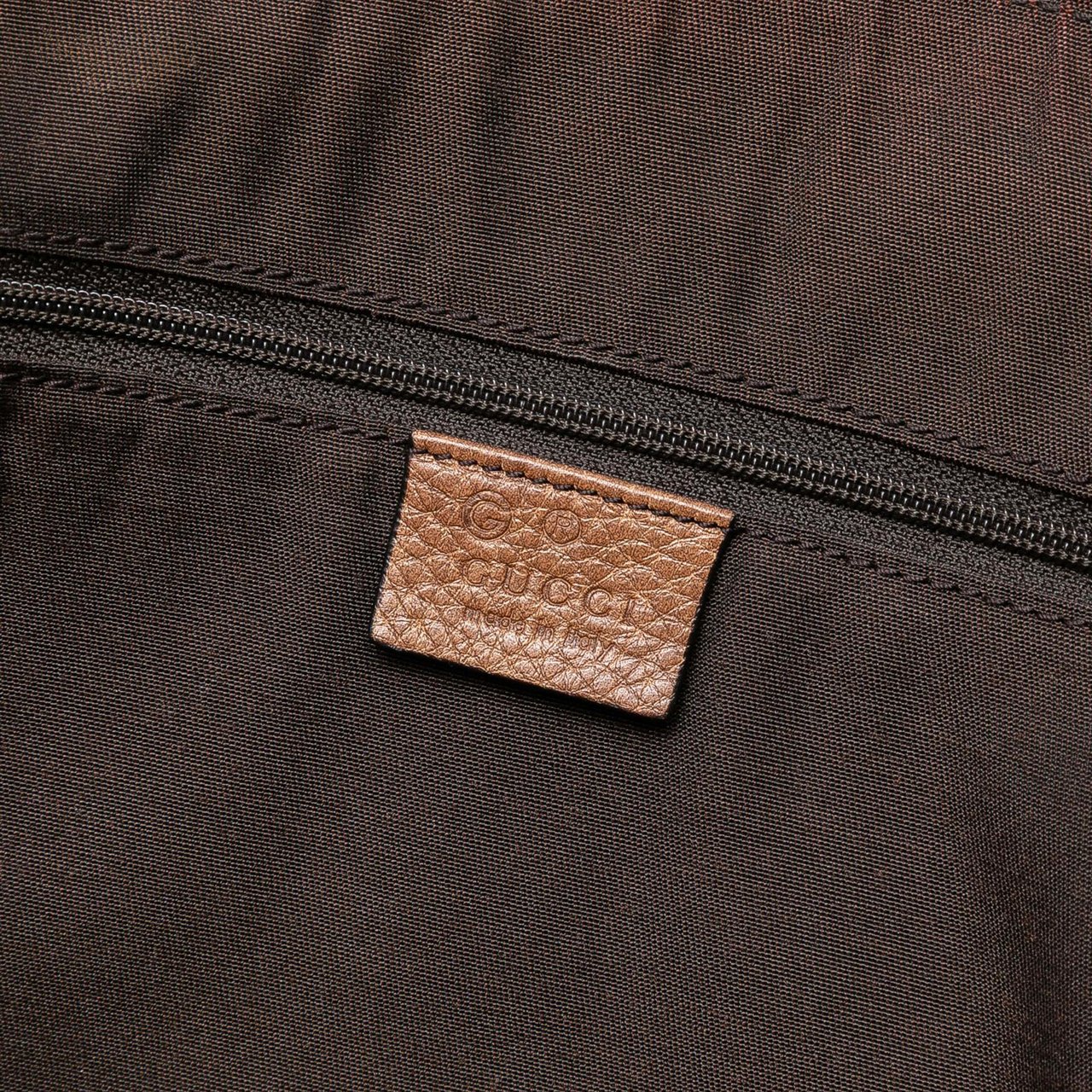 Gucci Medium Leather Web Dome Satchel Bruin