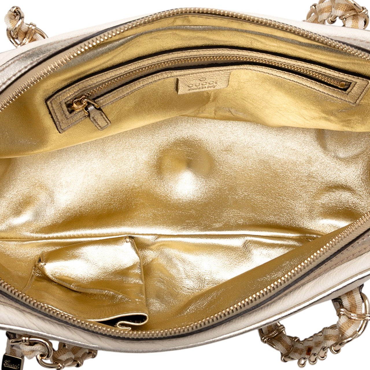 Gucci Small Leather Web Capri Shoulder Bag Wit