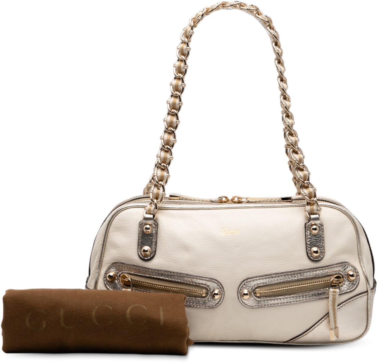 Gucci Small Leather Web Capri Shoulder Bag Wit