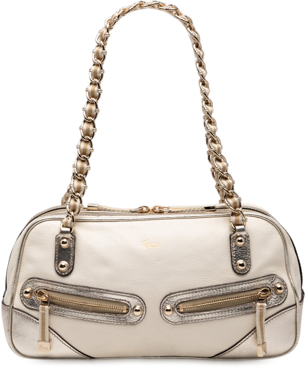 Gucci Small Leather Web Capri Shoulder Bag Wit