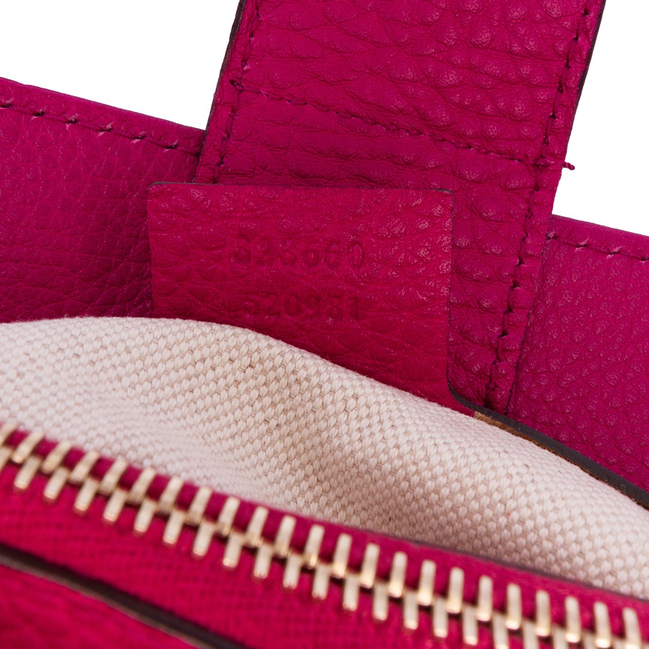 Gucci Medium Calfskin Bamboo Shopper Satchel Roze