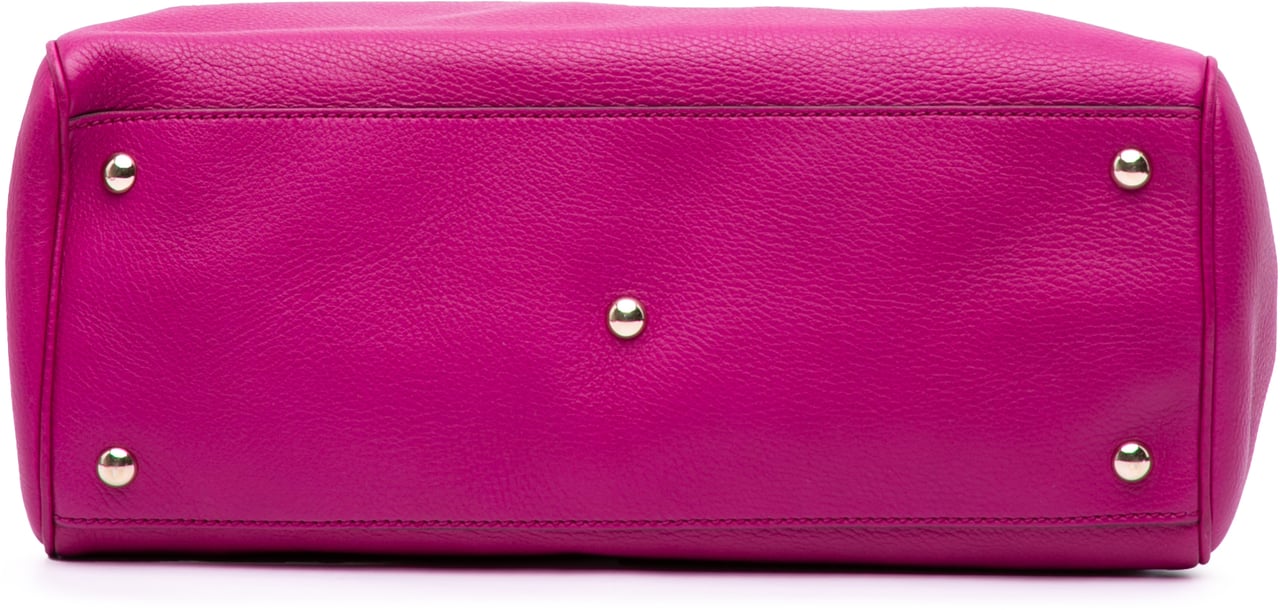 Gucci Medium Calfskin Bamboo Shopper Satchel Roze