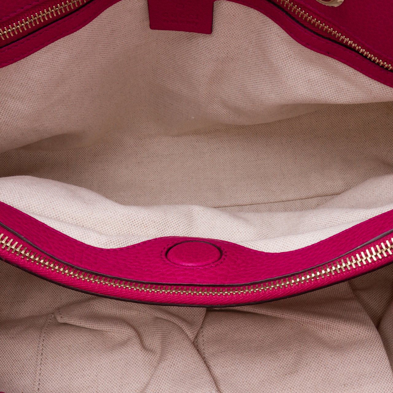 Gucci Medium Calfskin Bamboo Shopper Satchel Roze