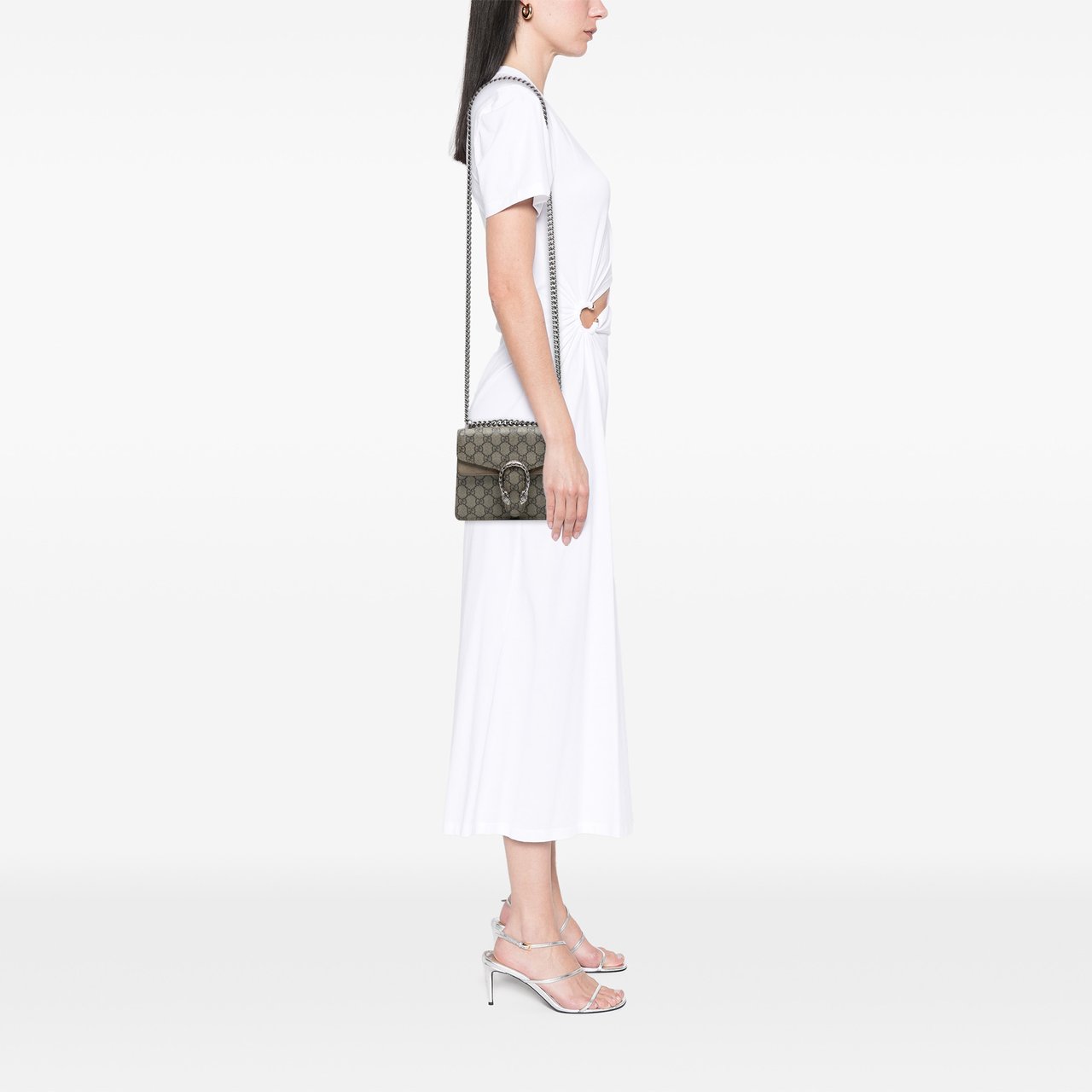 Gucci Small GG Supreme Dionysus Crossbody Bruin