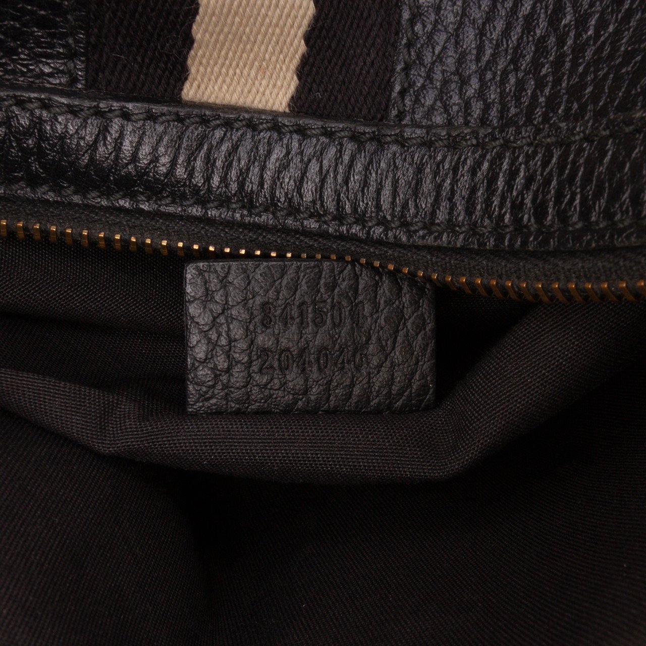 Gucci Mini Leather Web Dome Satchel Zwart