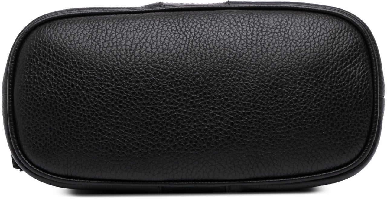 Gucci Mini Leather Web Dome Satchel Zwart