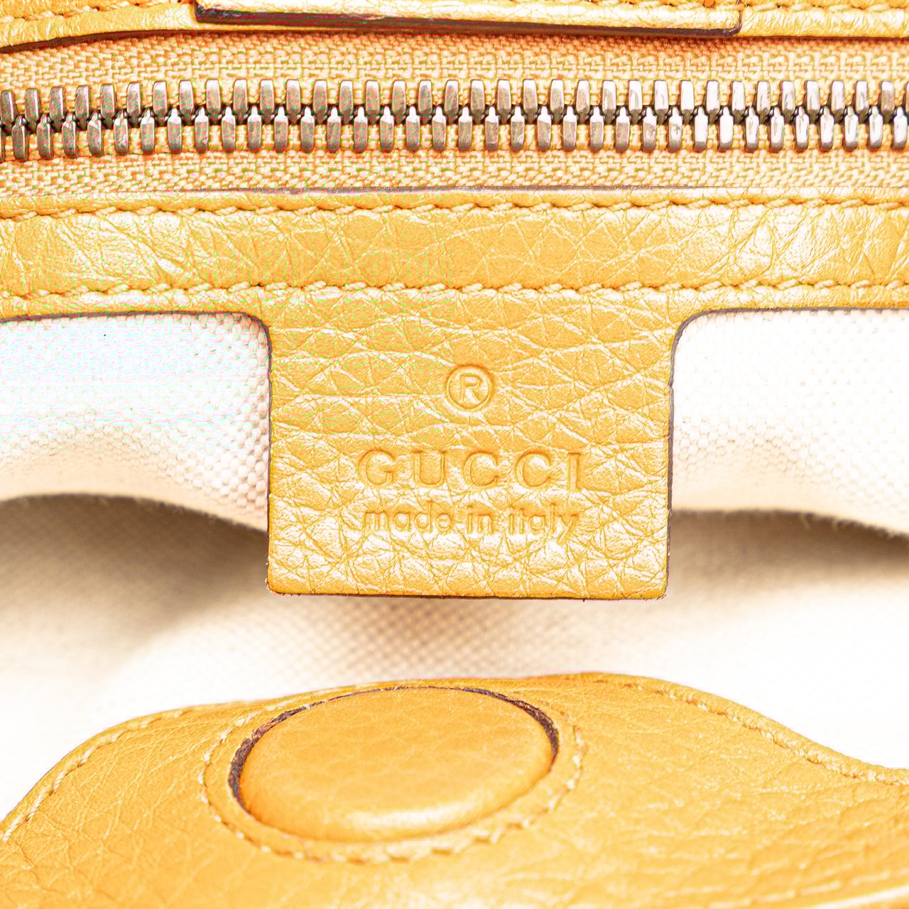 Gucci Small Calfskin Bamboo Shopper Satchel Oranje