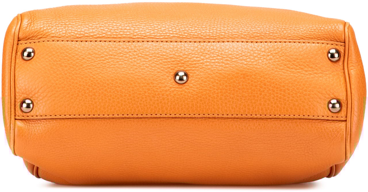 Gucci Small Calfskin Bamboo Shopper Satchel Oranje