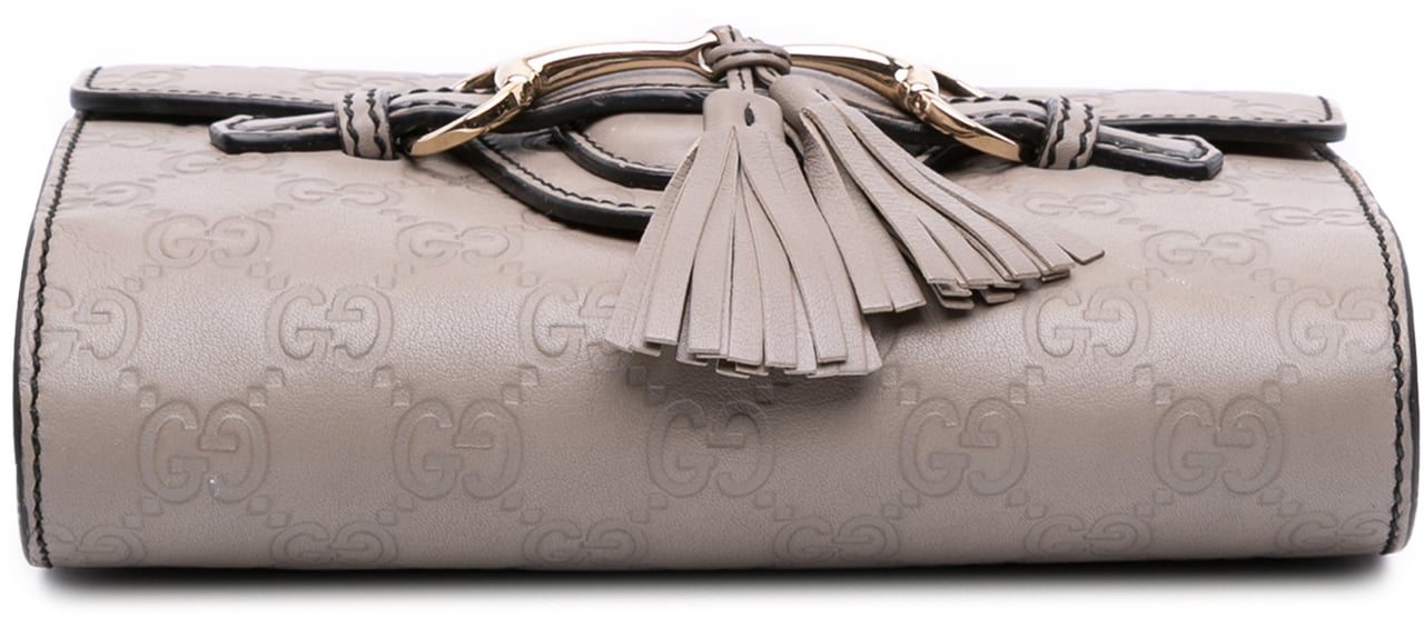 Gucci Mini Guccissima Emily Crossbody Grijs