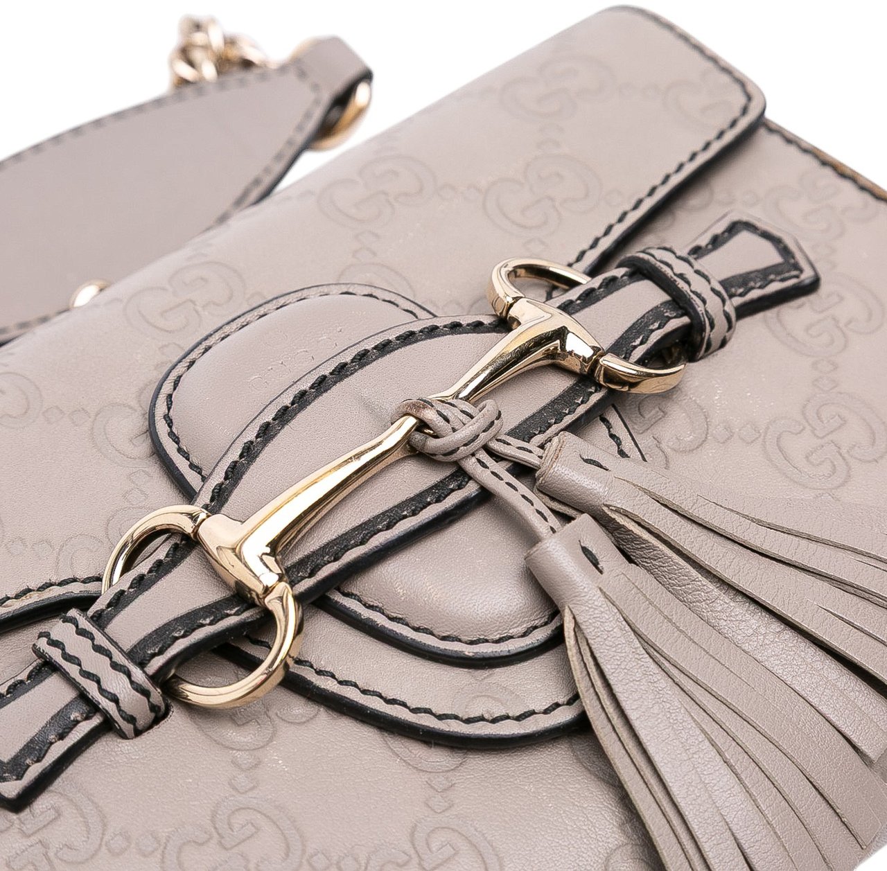 Gucci Mini Guccissima Emily Crossbody Grijs