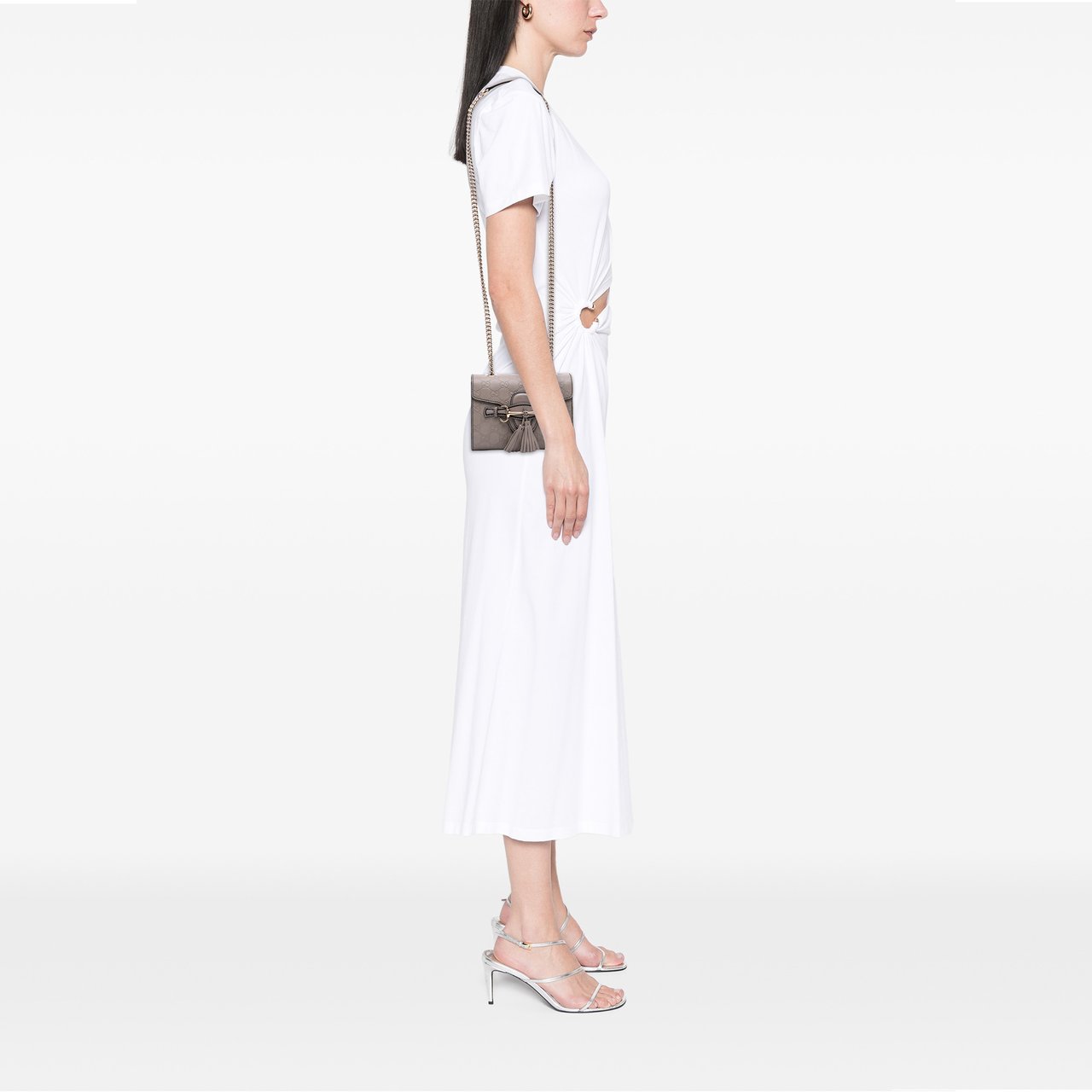 Gucci Mini Guccissima Emily Crossbody Grijs