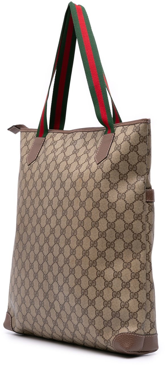 Gucci GG Supreme Web Tote Bruin
