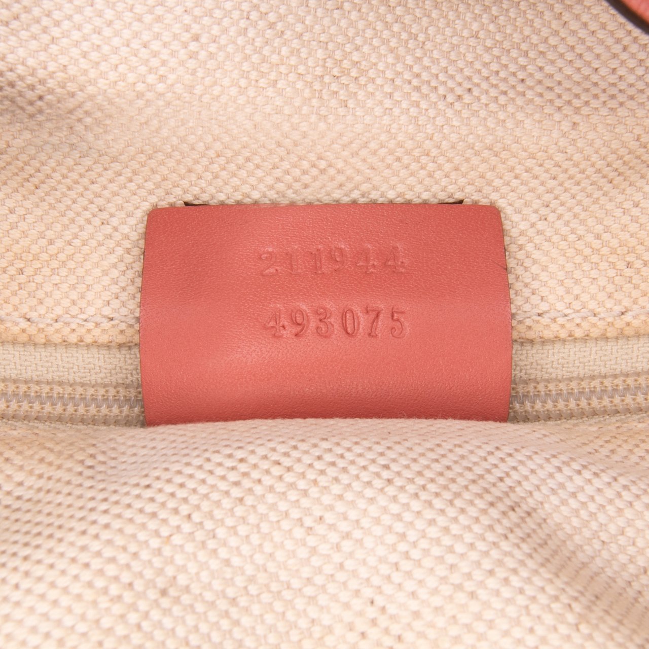 Gucci Medium Diamante Canvas Sukey Tote Bruin