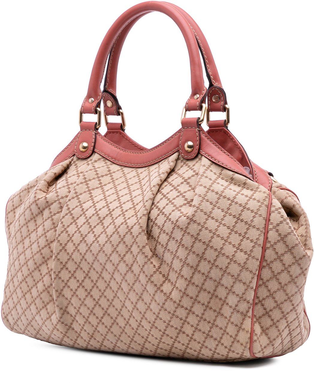Gucci Medium Diamante Canvas Sukey Tote Bruin