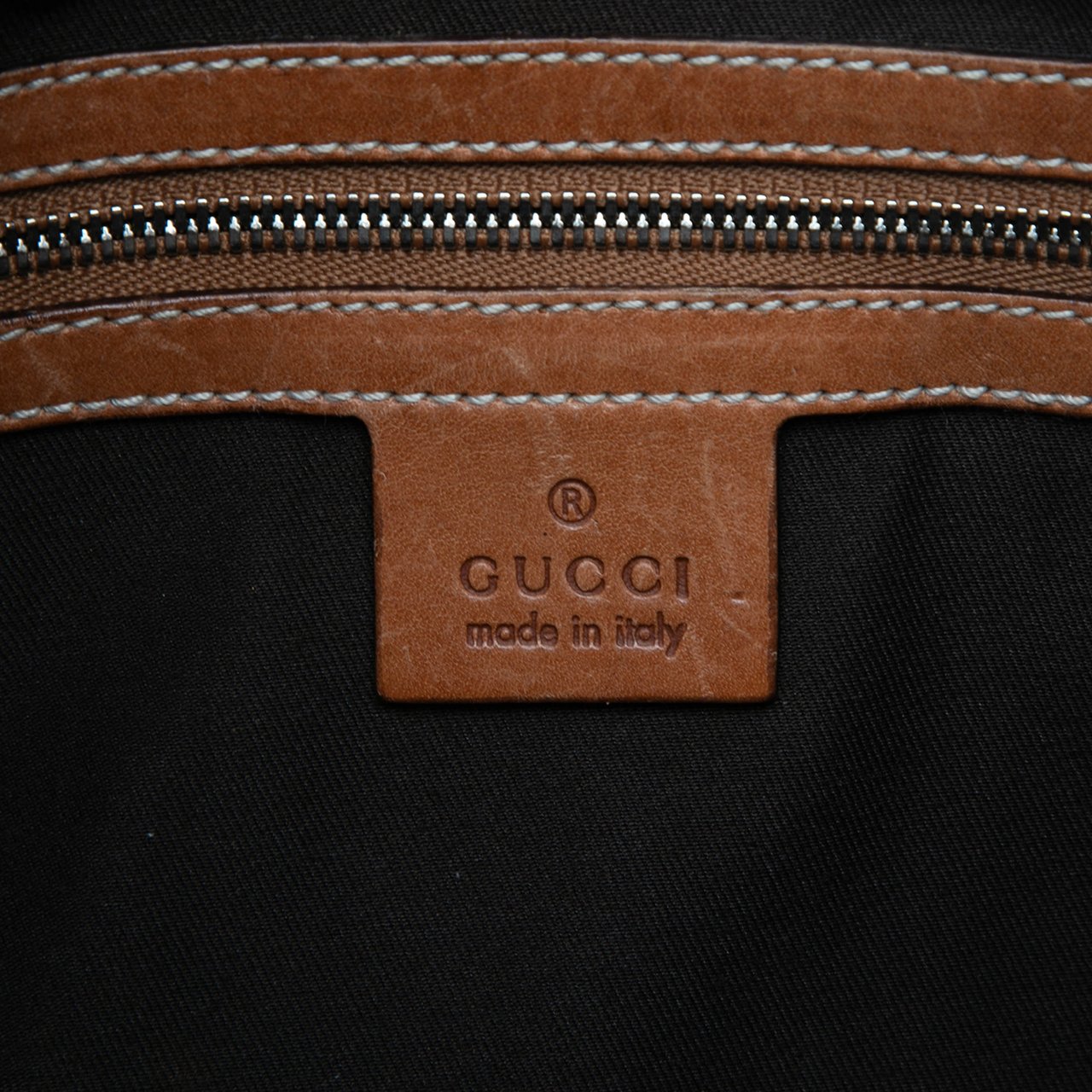 Gucci Canvas Web Reins Shoulder Bag Bruin