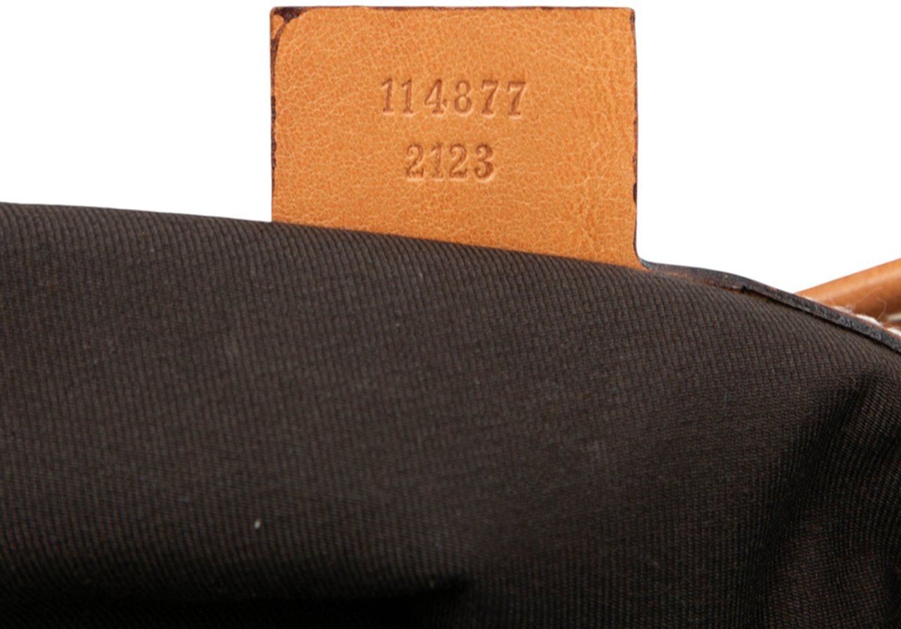 Gucci Canvas Web Reins Shoulder Bag Bruin