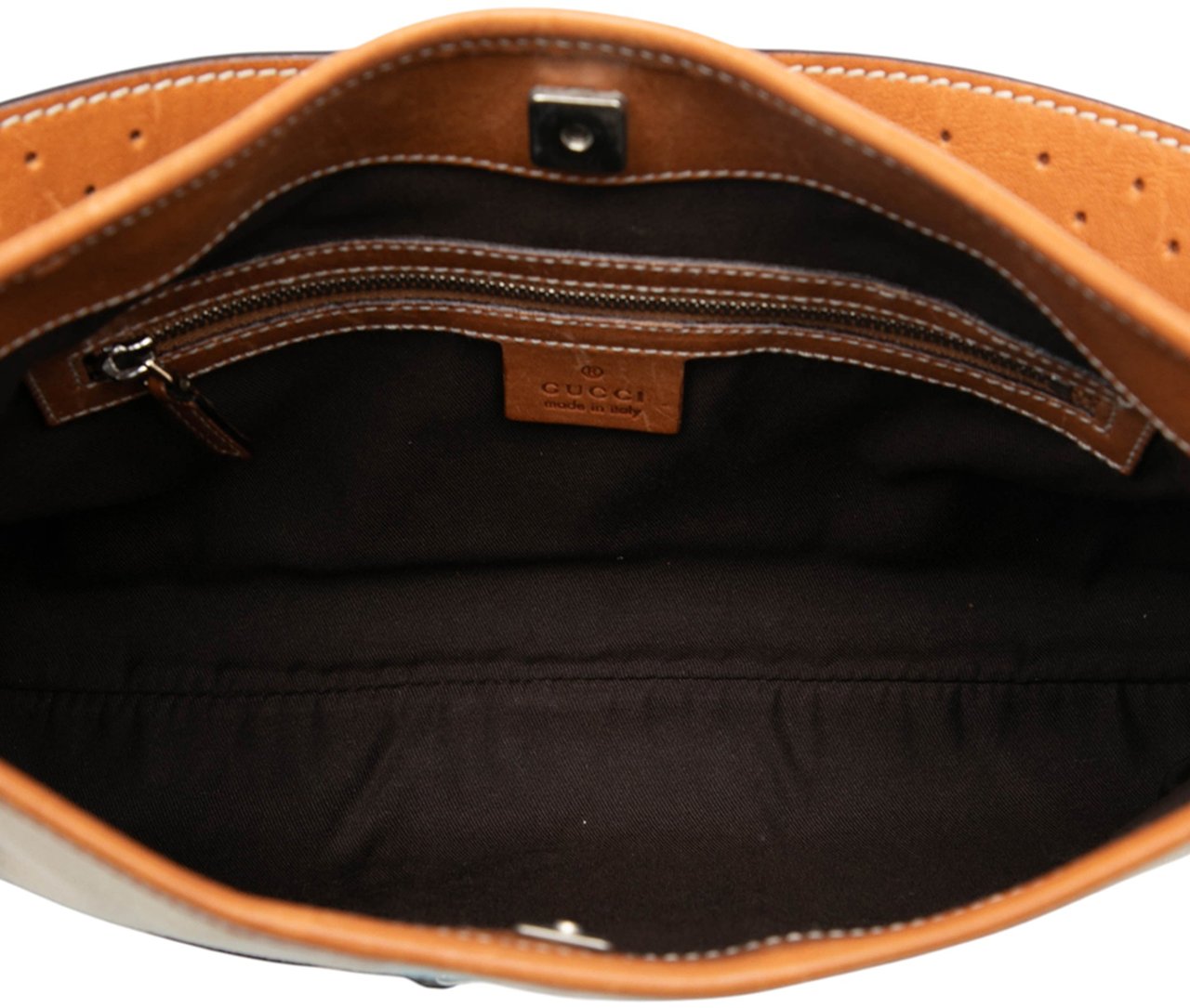 Gucci Canvas Web Reins Shoulder Bag Bruin