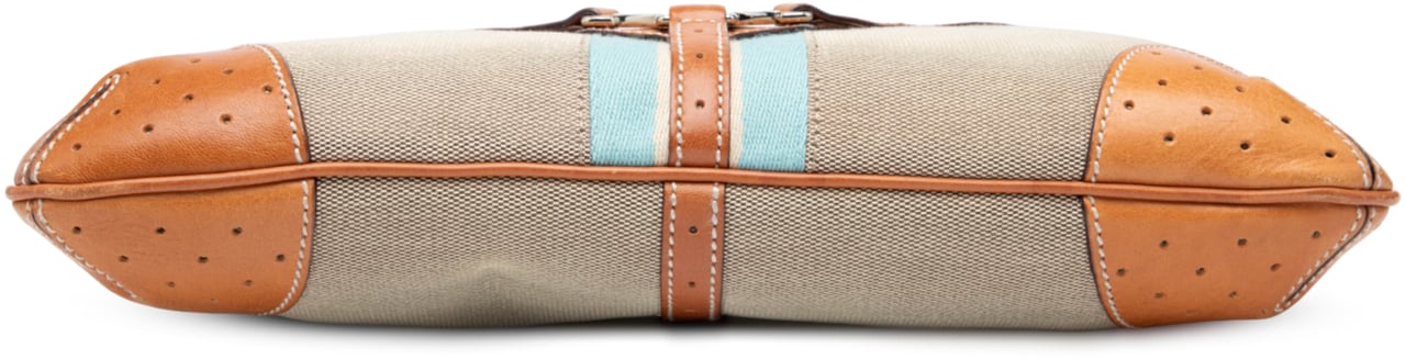 Gucci Canvas Web Reins Shoulder Bag Bruin