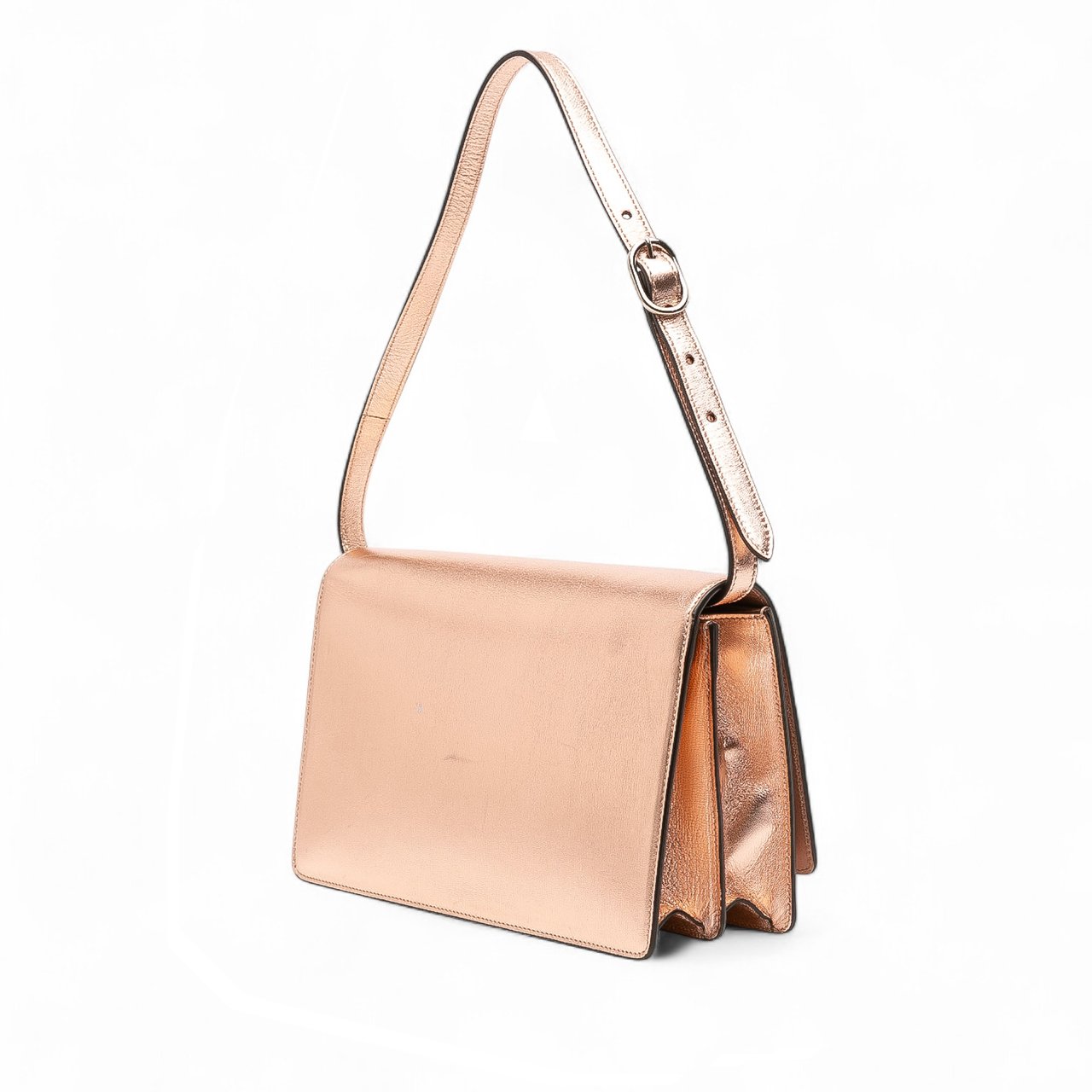Gucci Metallic Leather Crystal Embellished Broadway Clutch on Strap Roze