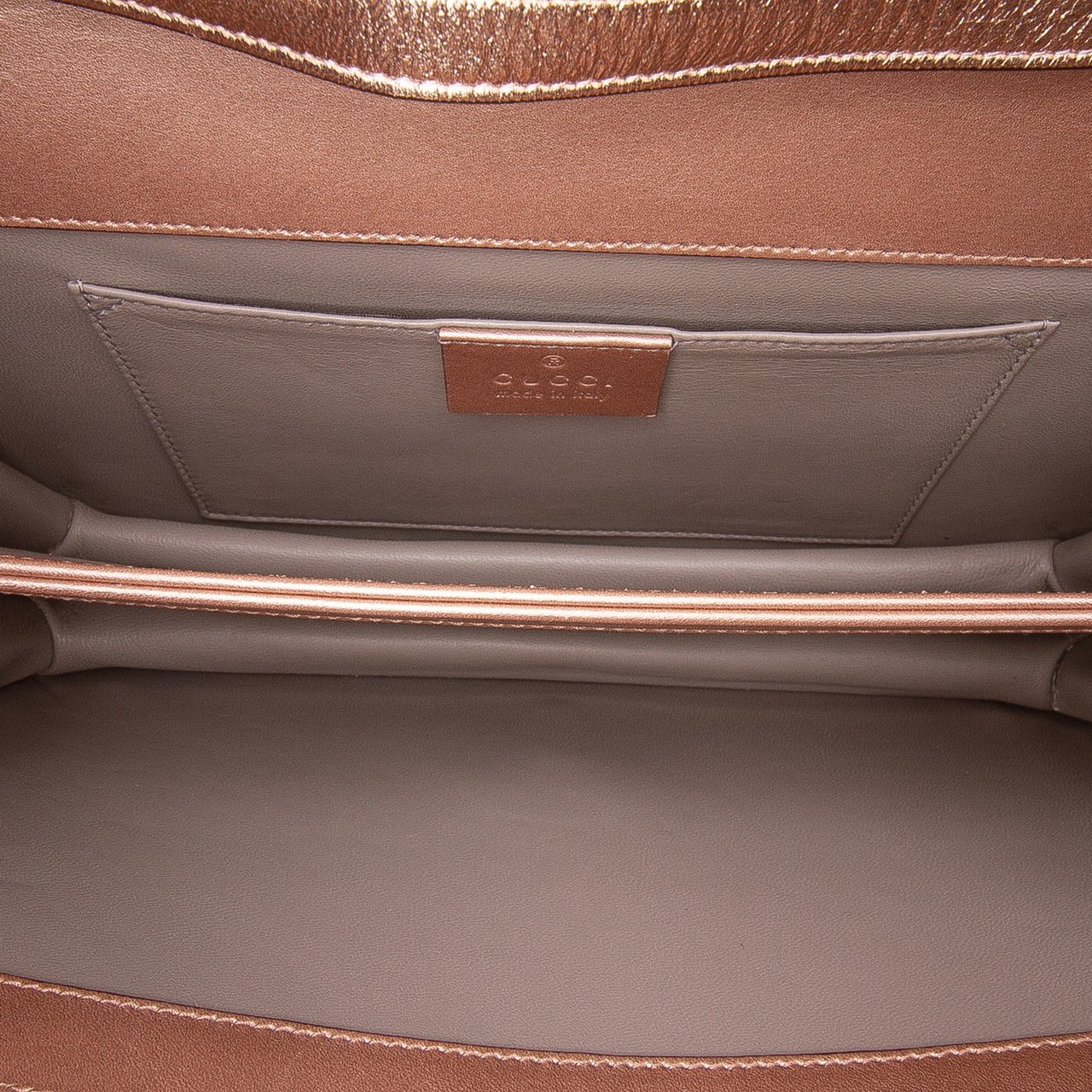 Gucci Metallic Leather Crystal Embellished Broadway Clutch on Strap Roze