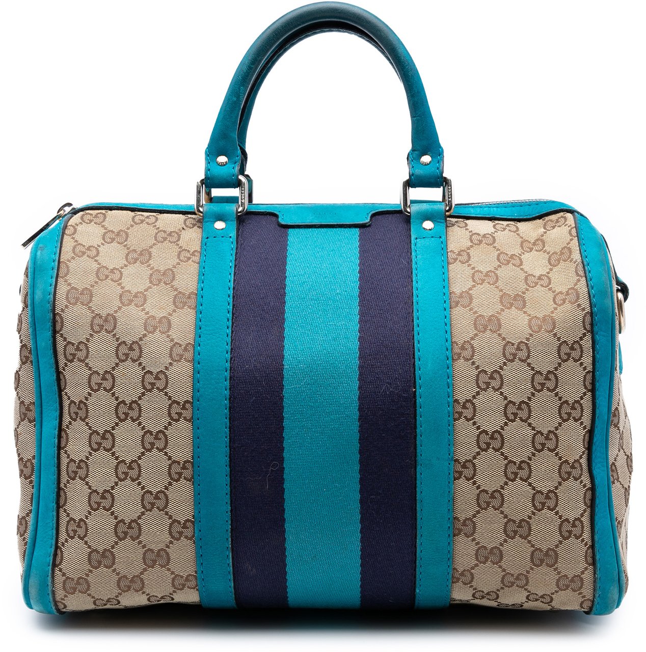 Gucci Medium GG Canvas Web Joy Boston Bag Bruin