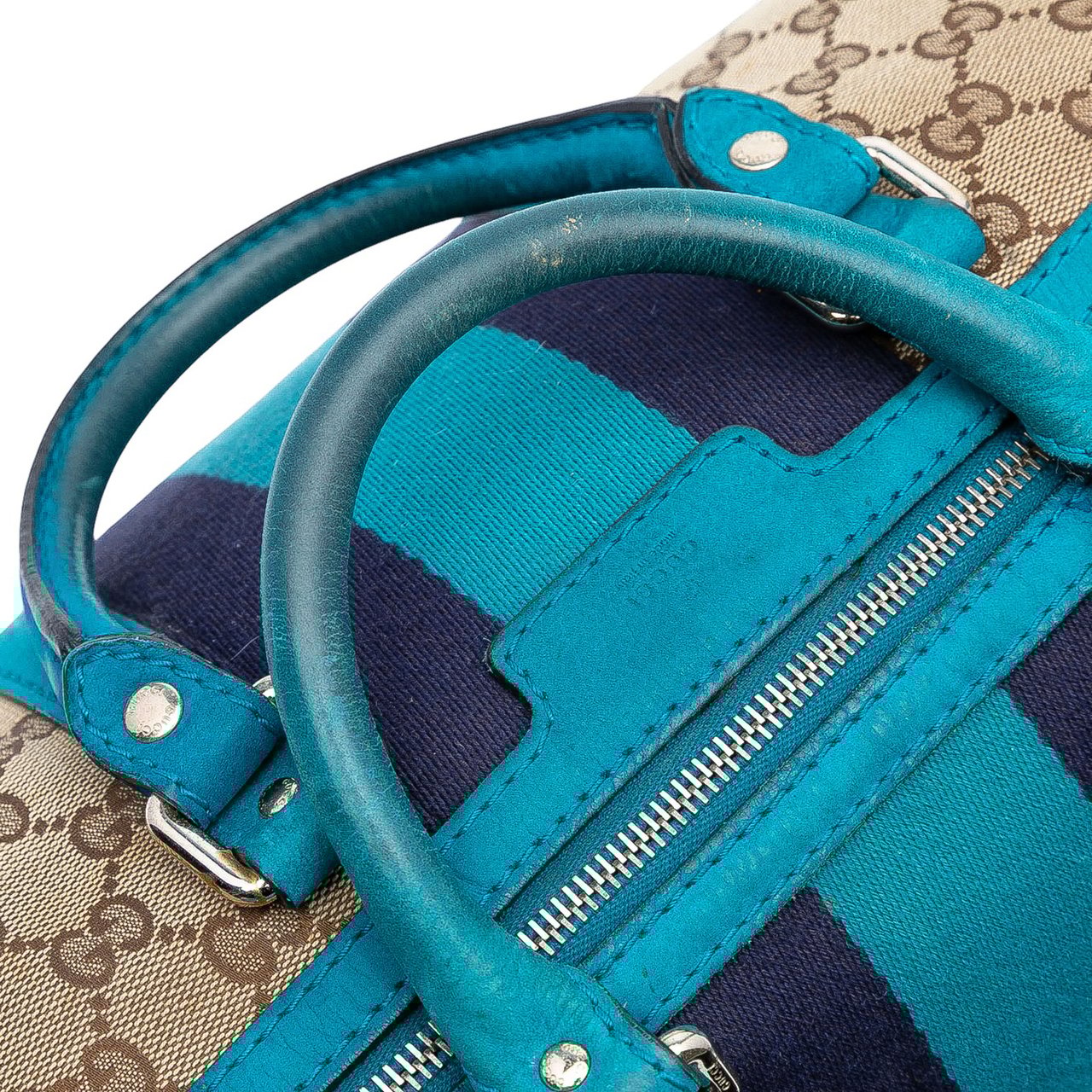 Gucci Medium GG Canvas Web Joy Boston Bag Bruin