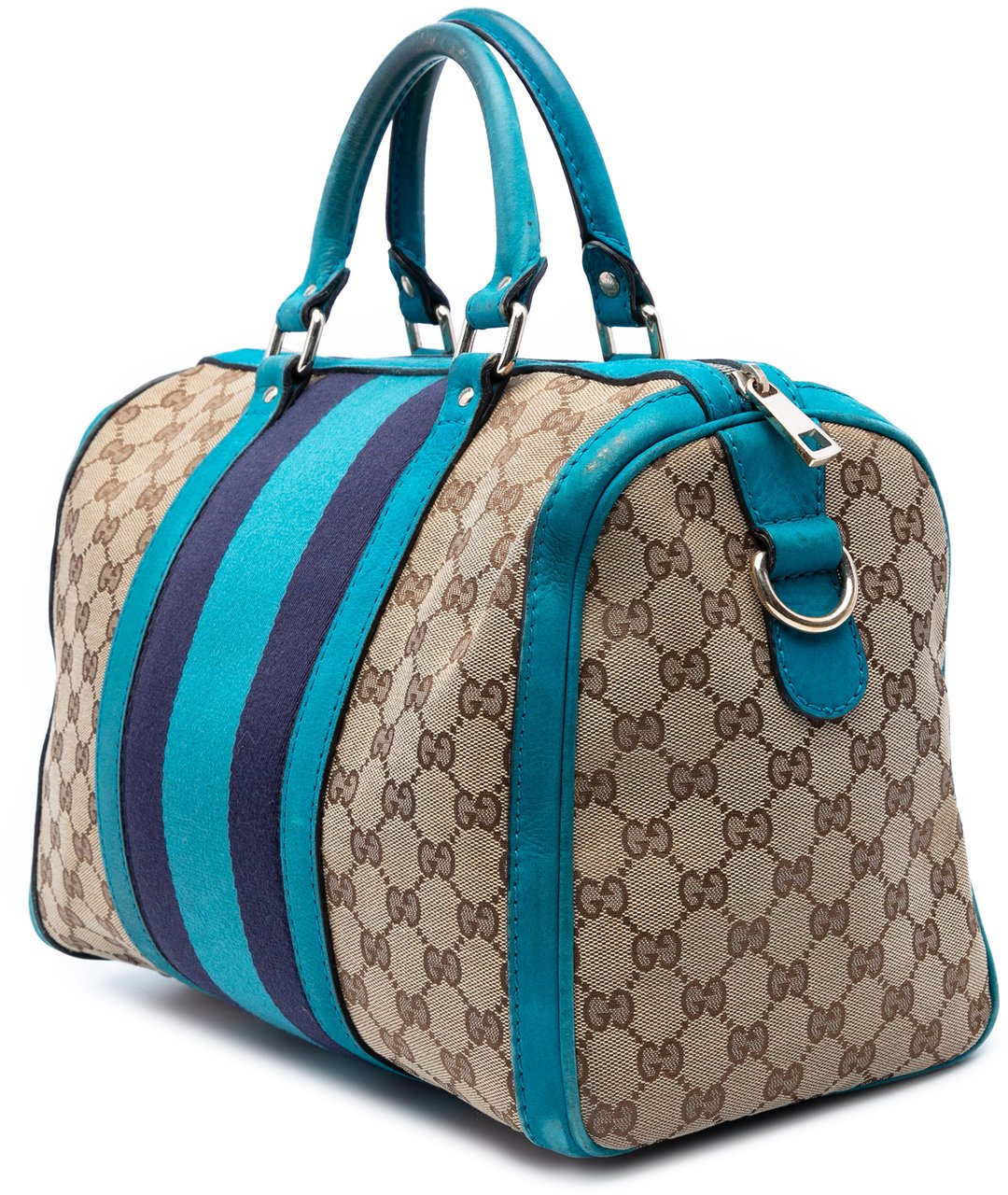 Gucci Medium GG Canvas Web Joy Boston Bag Bruin