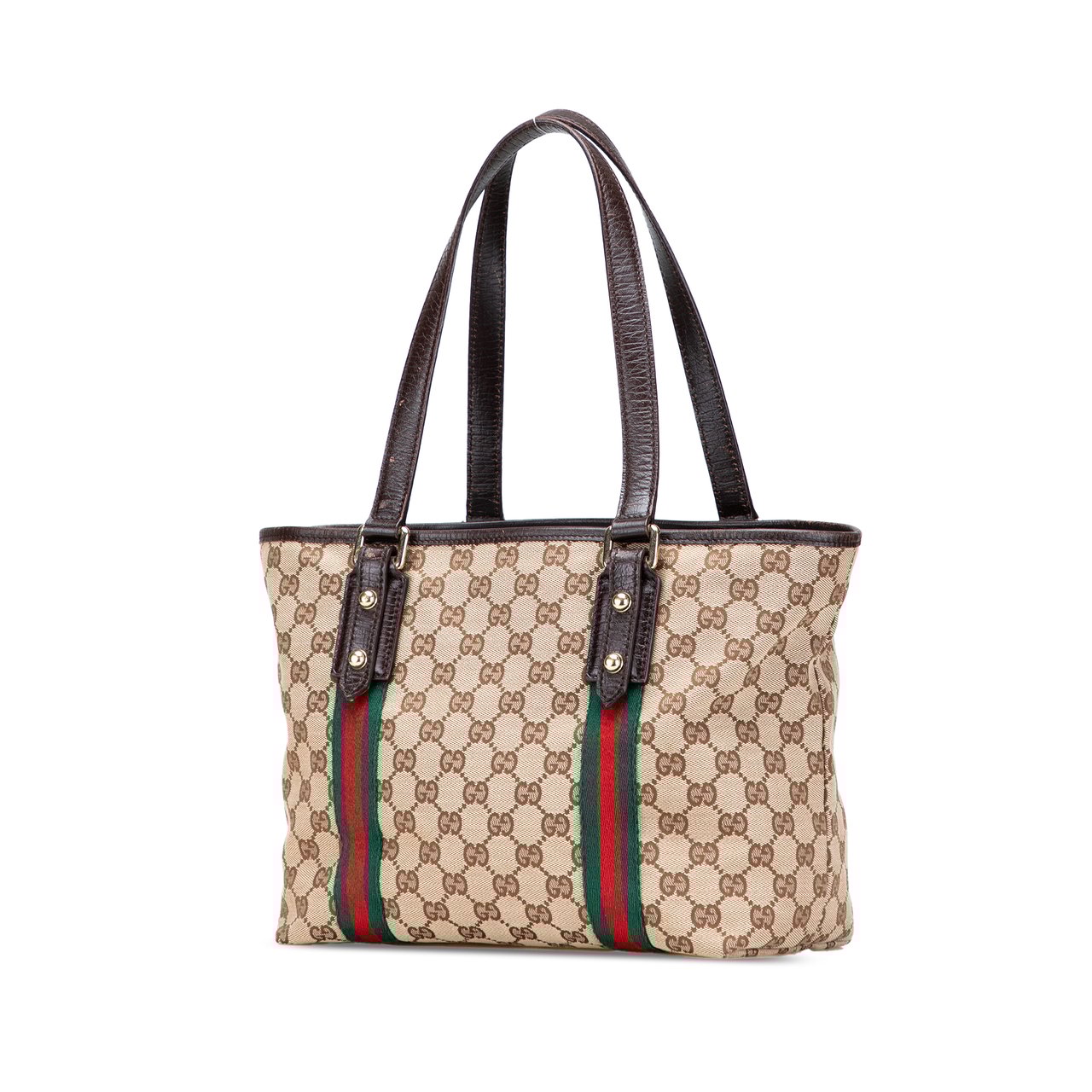 Gucci GG Canvas Jolicoeur Tote Bruin