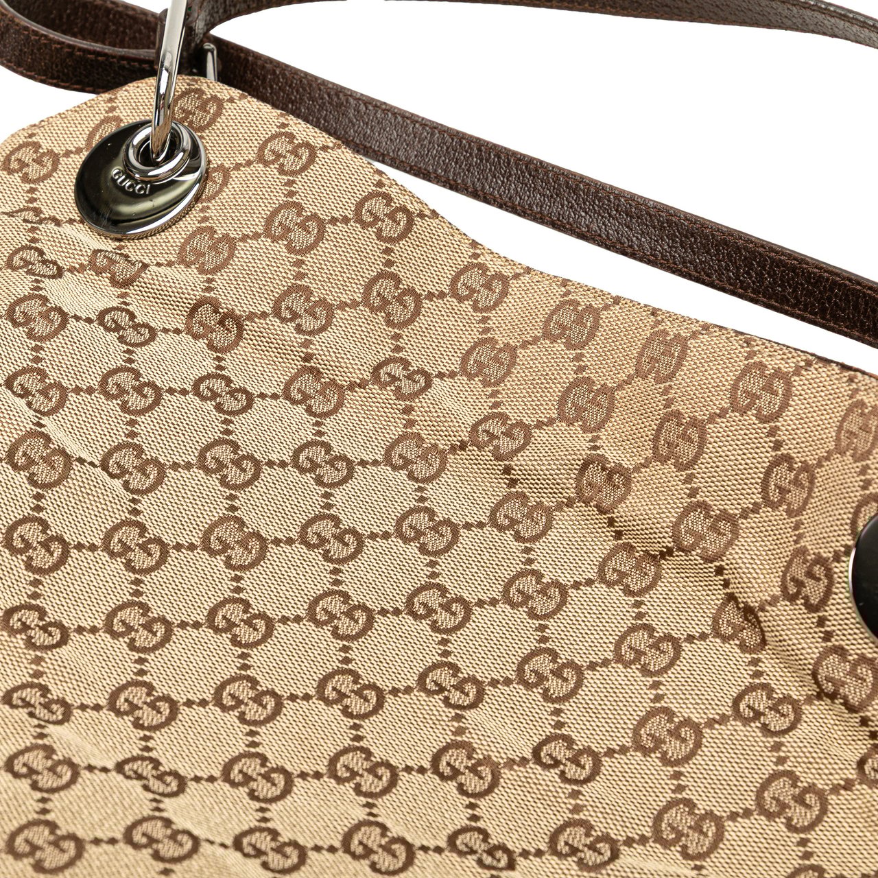 Gucci GG Canvas Eclipse Tote Bruin