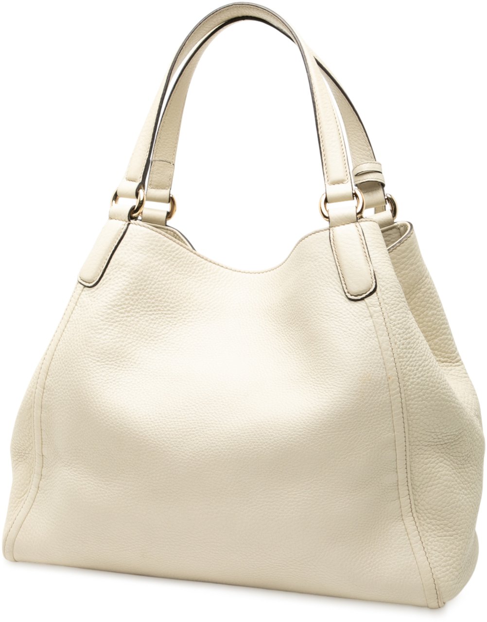 Gucci Medium Leather Soho Cellarius Tote Wit