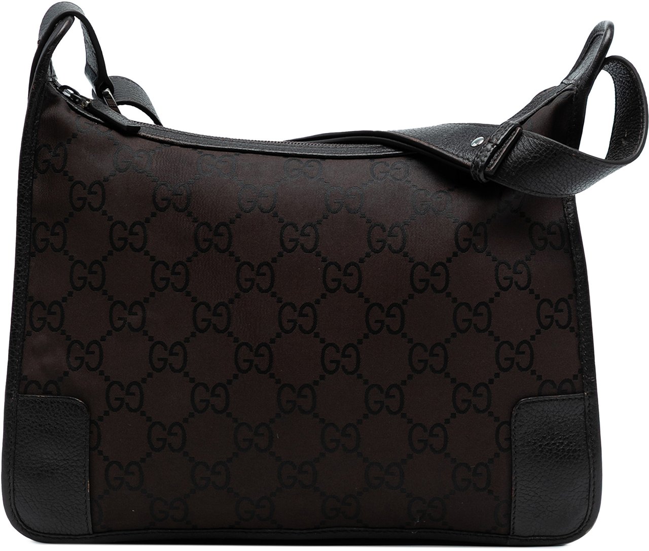 Gucci GG Nylon Shoulder Bag Bruin